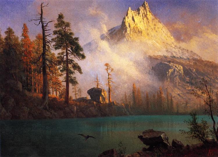 Albert Bierstadt Oil Painting Mountain Lake 1865